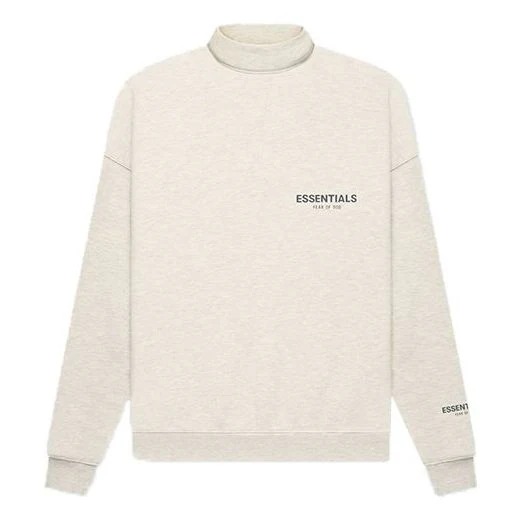 Essentials FW21 Pullover Mockneck Light Heather Oatmeal