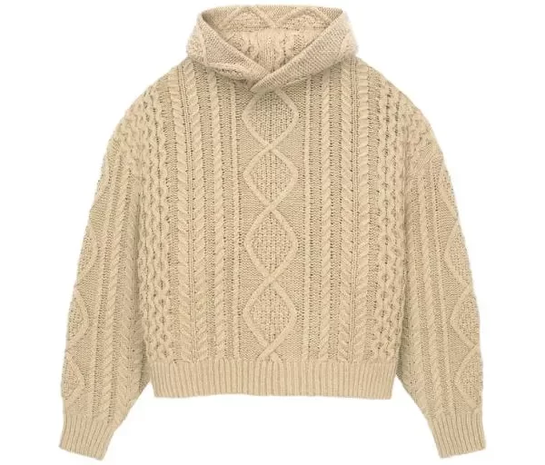 Essentials FW23 Cable Knit Hoodie