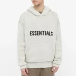 Essentials Knit Logo Hoodie Oatmeal