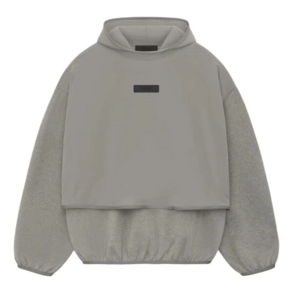 Essentials Nylon Fleece Hooded Sweatshirt 'Dust Heather'