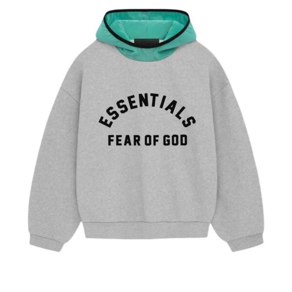 Essentials Nylon Fleece 'Light Heather Grey Mint Leaf'
