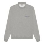 Essentials SS21 Pullover Mockneck Dark Heather Oatmeal
