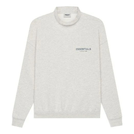 Essentials SS21 Pullover Mockneck Light Heather Oatmeal