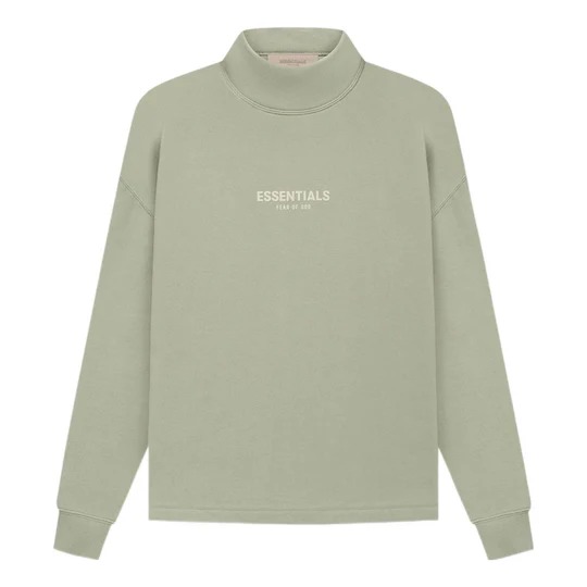 Essentials SS22 Relaxed Mockneck Seafoam Logo