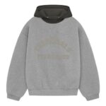 Essentials SS24 Nylon Fleece Hoodie 'Dark Heather'