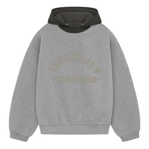 Essentials SS24 Nylon Fleece Hoodie 'Dark Heather'