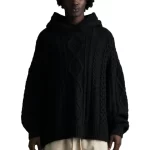 Fear of God Cable Knit Hoodie Jet Black