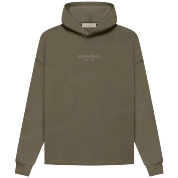 Fear of God Essentials FW22 Relaxed Hoodie 'Wood' Front
