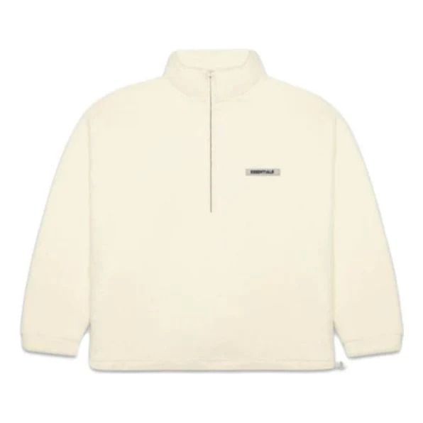 Fear of God Essentials Knit Hoodie 'Cream'.