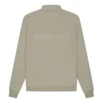 Fear of God Essentials SS21 Mockneck Half Zip Moss Back