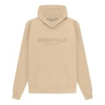 Fear of God Essentials SS23 waffle raglan Hoodie 'Sand' Front