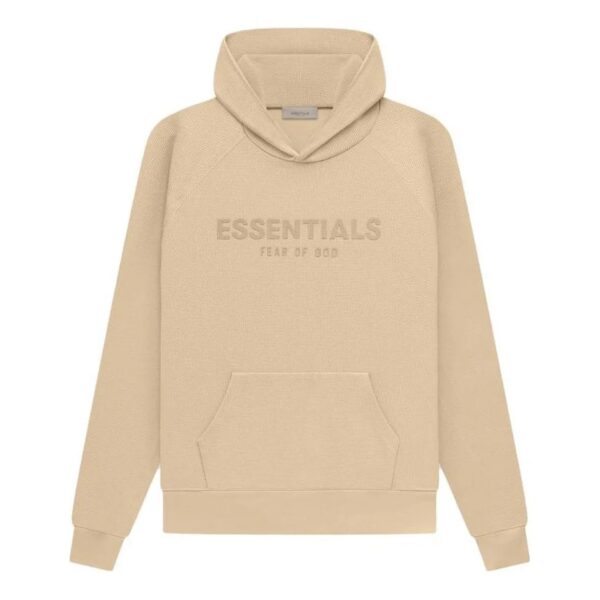 Fear of God Essentials SS23 waffle raglan Hoodie 'Sand' Front