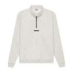 Fear of God SS21 Mockneck Half Zip Light Heather Oatmeal