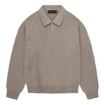 Essentials FW23 Knit Polo Shirt 'Core Heather'