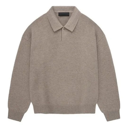 Essentials FW23 Knit Polo Shirt 'Core Heather'