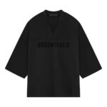 Essentials Heavy Jersey Football T-shirt 'Jet Black'