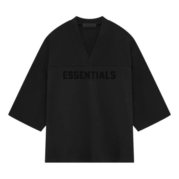 Essentials Heavy Jersey Football T-shirt 'Jet Black'