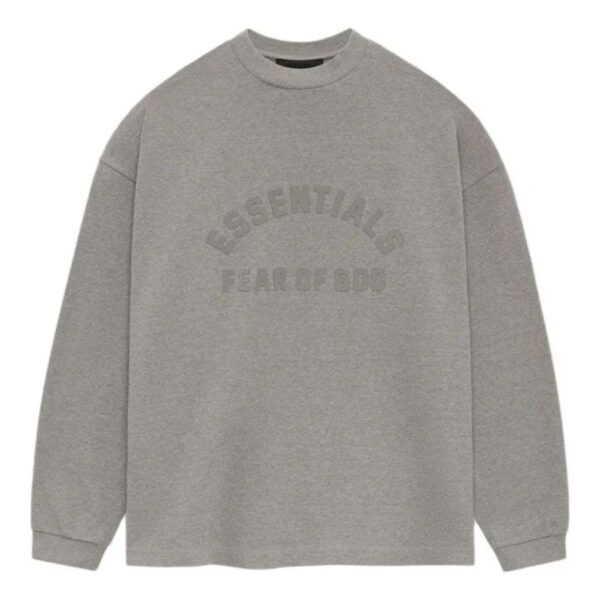 Essentials Heavy Long-Sleeve T-shirt 'Heather Grey'