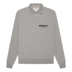 Essentials SS22 Long Sleeve Polo Shirt 'Dark Oatmeal'
