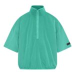 Essentials SS24 Crinkle Nylon Half Zip Short Sleeve Shirt 'Mint Leaf'