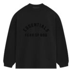 Essentials SS24 Heavy Jersey Long-Sleeve T-Shirt 'Jet Black'
