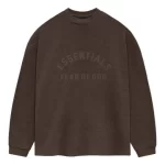 Essentials SS24 Heavy Long Sleeve T-shirt 'Heather Wood'