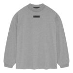 Essentials SS24 Long-Sleeve Tee 'Dark Heather Oatmeal'