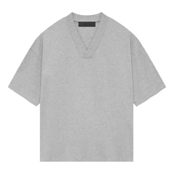 Essentials SS24 V Neck T-Shirt 'Light Heather Grey'