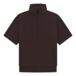 Essentials Seal 34 Half Zip Sweatshirt 'Dark Brown'