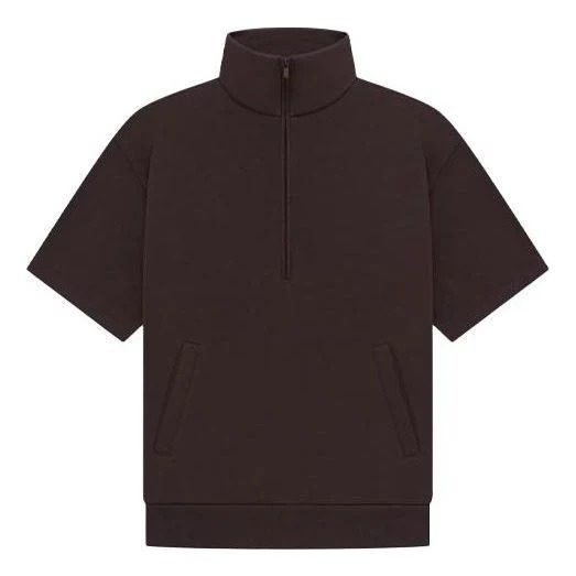 Essentials Seal 34 Half Zip Sweatshirt 'Dark Brown'