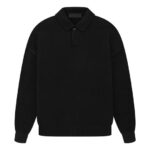 Essentials The Black Collection Knit Polo Shirt 'Jet Black'